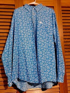 Cinch Blue Floral Print Western Shirt